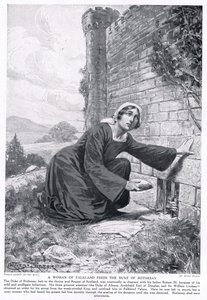 Une femme de Falkland nourrit le duc de Rothesay, années 1920